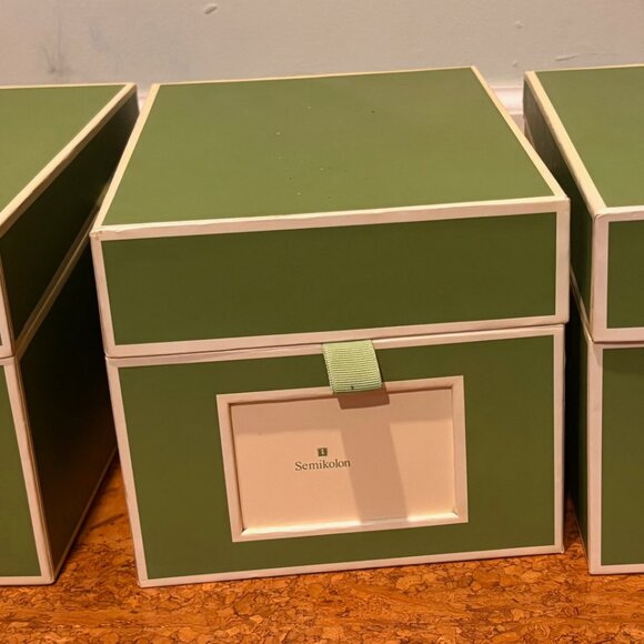 3 Semikolon CD/Photos Box Lime  - set of 3 matching boxes - Picture 12 of 13